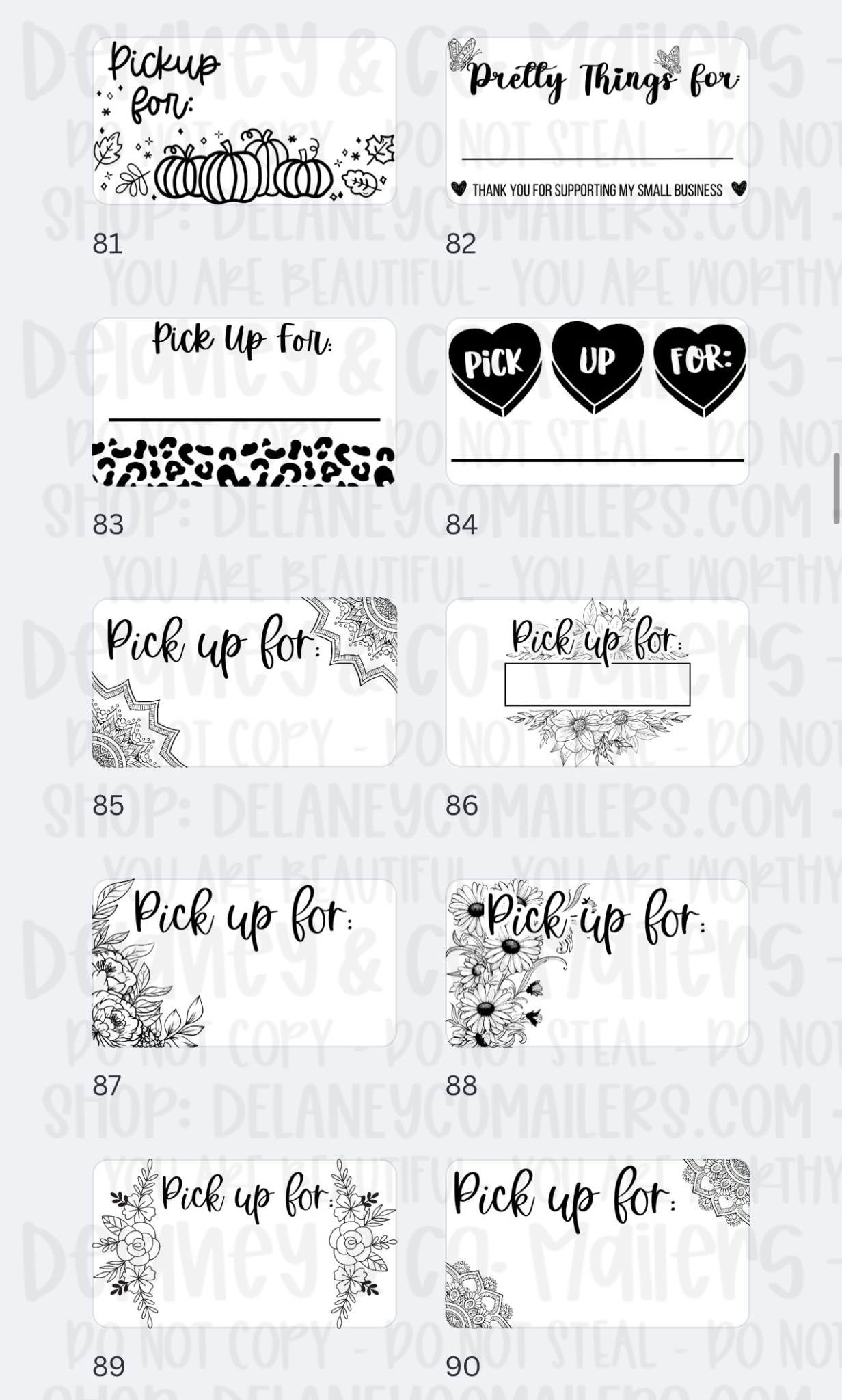 Miscellaneous [2] - 2.25x1.25 Thermal Pkg. Stickers