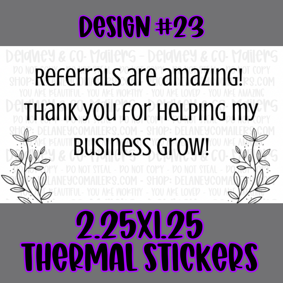 Leave A Review - 2.25x1.25 Thermal Pkg. Stickers