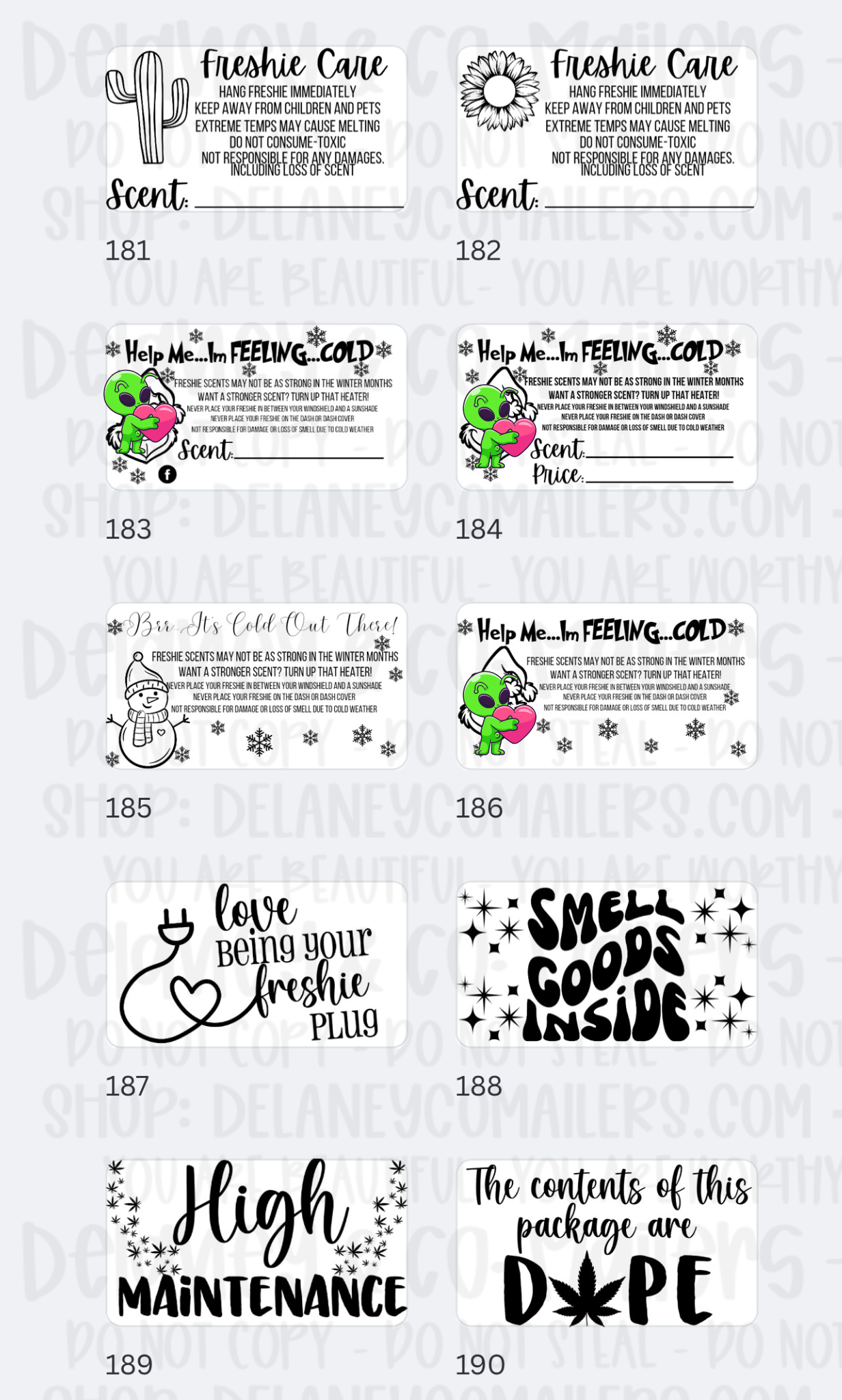 Miscellaneous [2] - 2.25x1.25 Thermal Pkg. Stickers