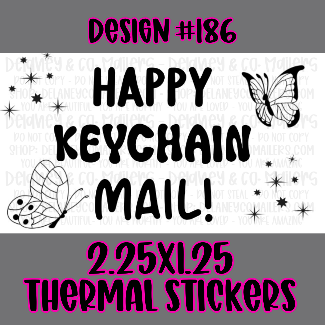 Happy Mail - 2.25x1.25 Thermal Pkg. Stickers