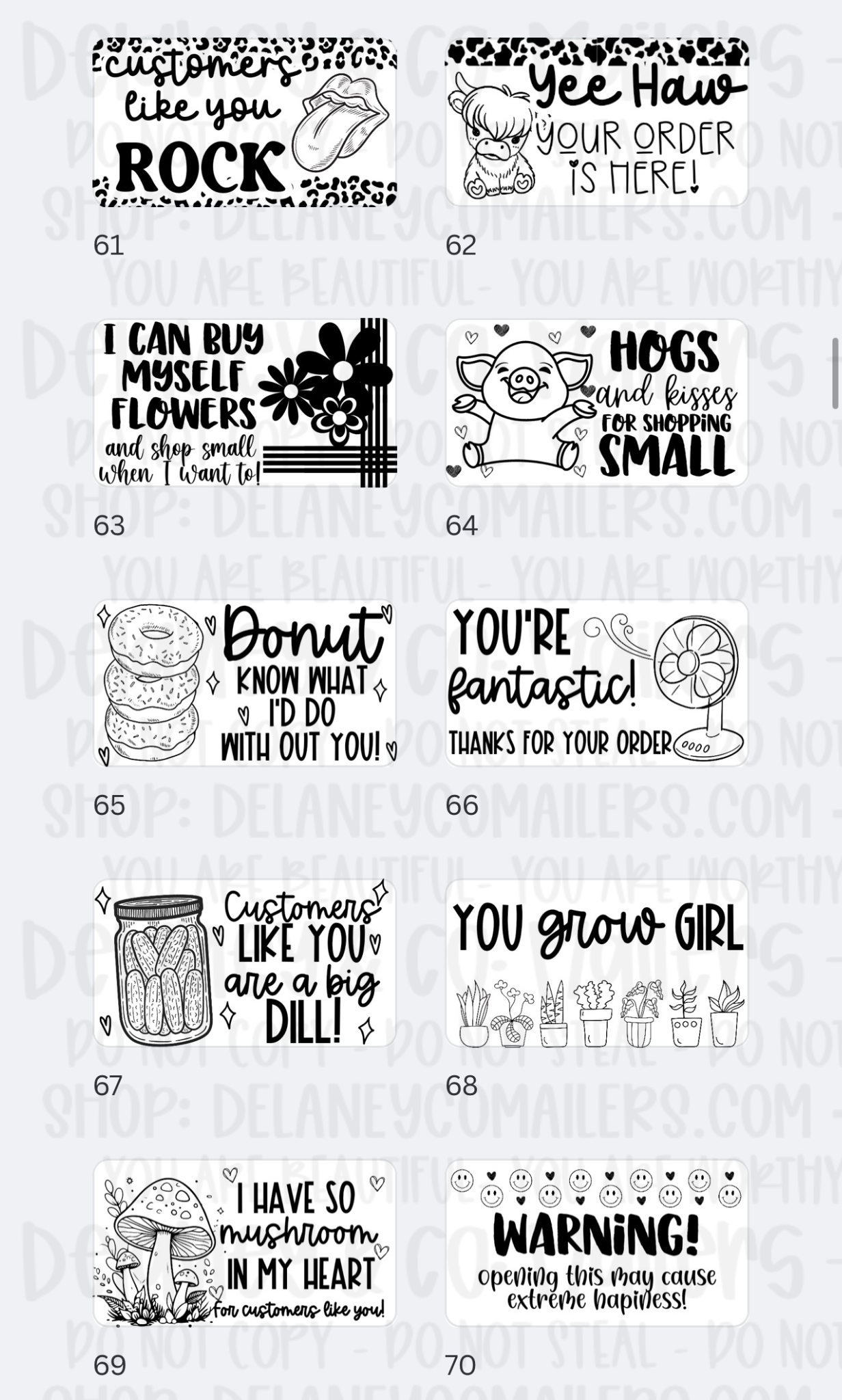 Miscellaneous [2] - 2.25x1.25 Thermal Pkg. Stickers