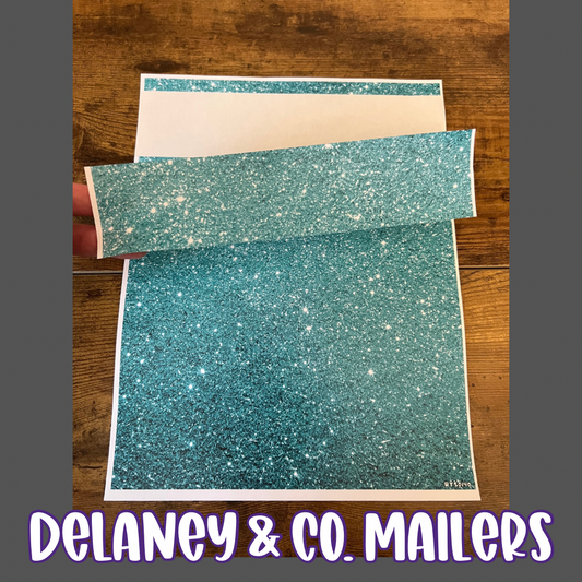 Teal Glitter - Sticker Strips