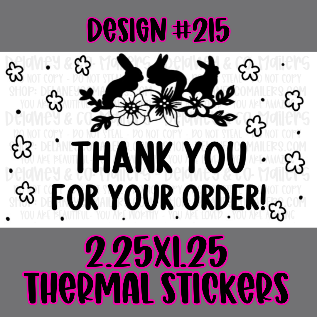 Holiday - 2.25x1.25 Thermal Pkg. Stickers