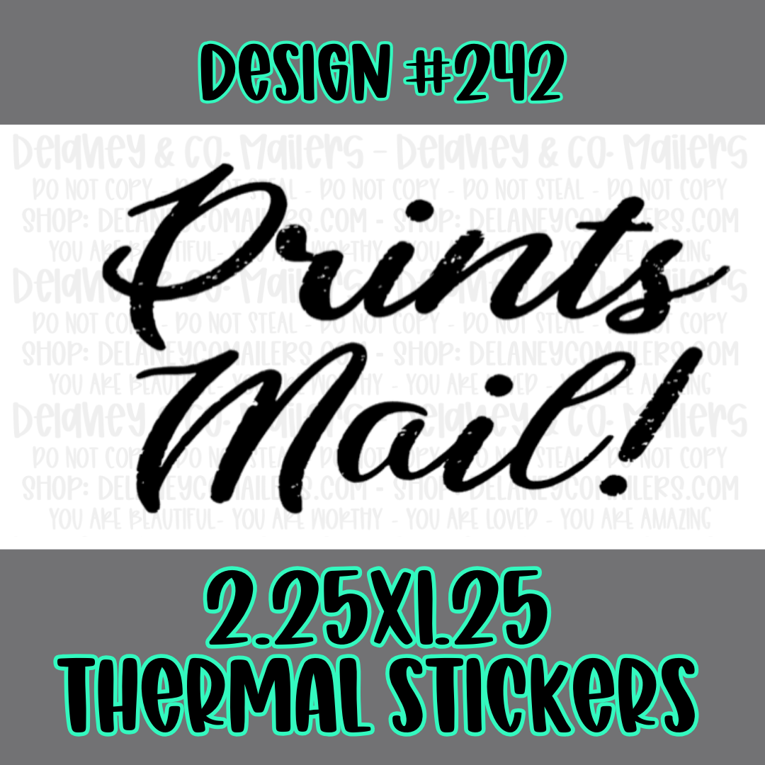 Happy Mail - 2.25x1.25 Thermal Pkg. Stickers