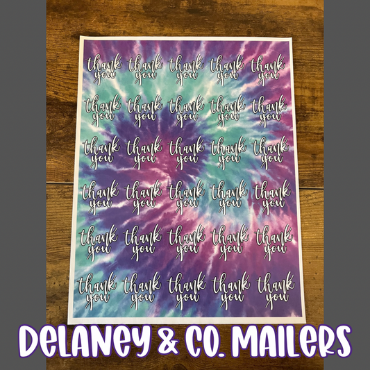 Thank You - DCM Tie Dye Stickers