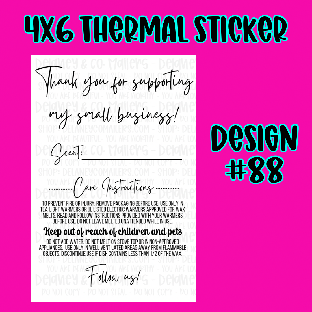 4x6 Thermal Pkg. Stickers [SemiCustom]