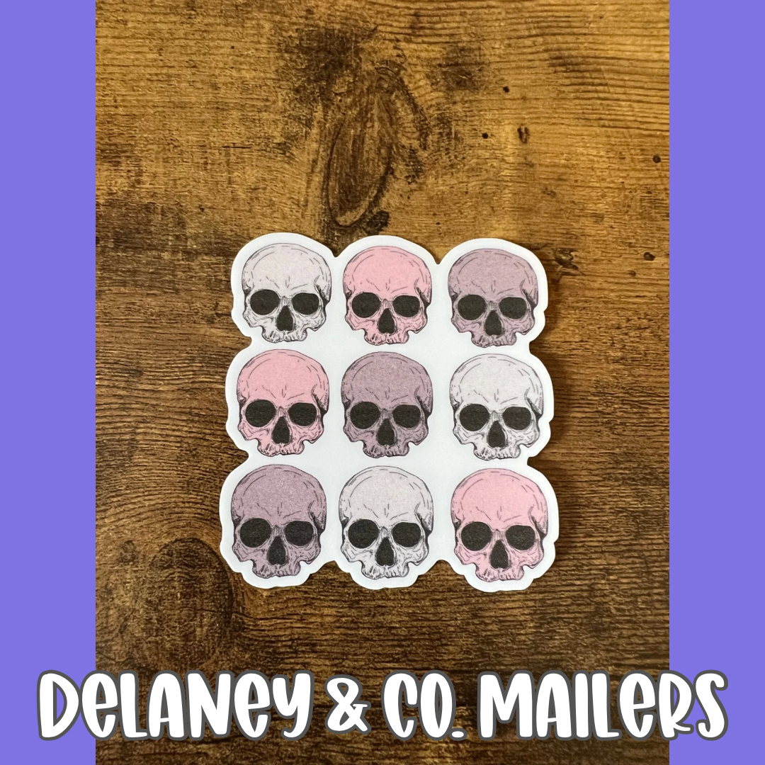 Pink Skulls [Vinyl Sticker]