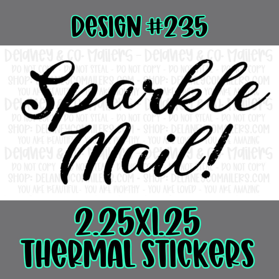 Happy Mail - 2.25x1.25 Thermal Pkg. Stickers