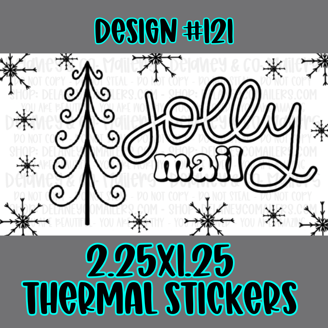 Happy Mail - 2.25x1.25 Thermal Pkg. Stickers