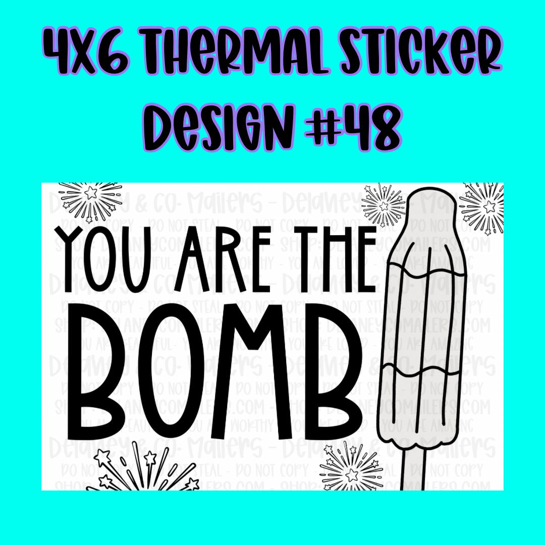 4x6 Thermal Pkg. Stickers.