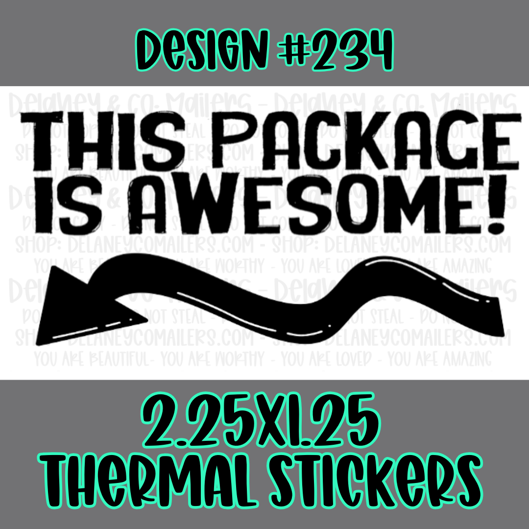 Miscellaneous - 2.25x1.25 Thermal Pkg. Stickers