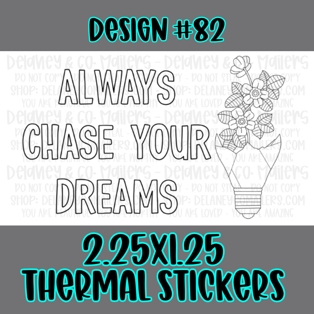 Positive Affirmations - 2.25x1.25 Thermal Pkg. Stickers