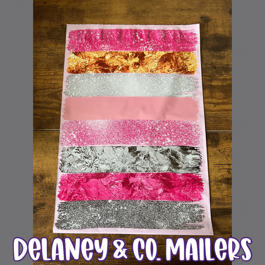 10x13 Pink Brush Strokes Polymailer [10]