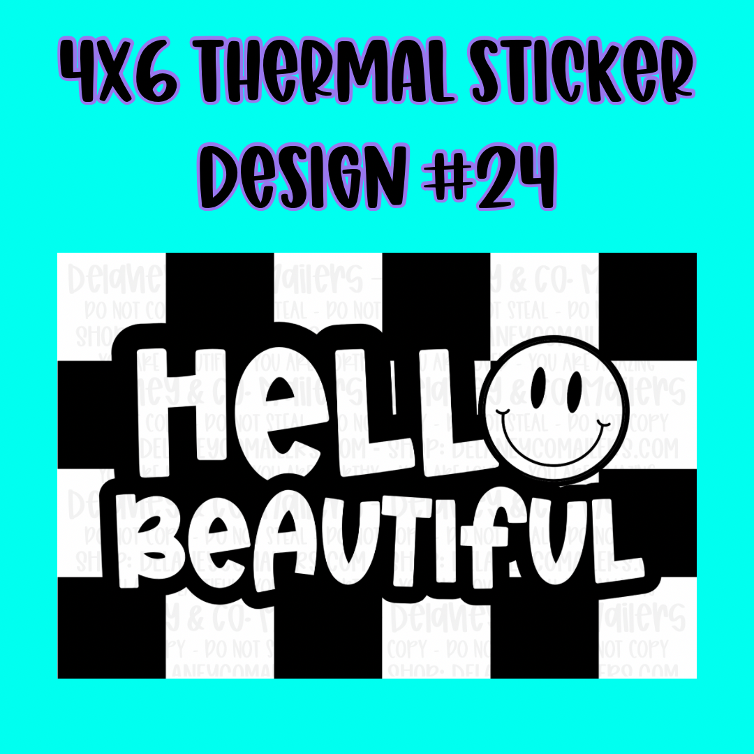 4x6 Thermal Pkg. Stickers.