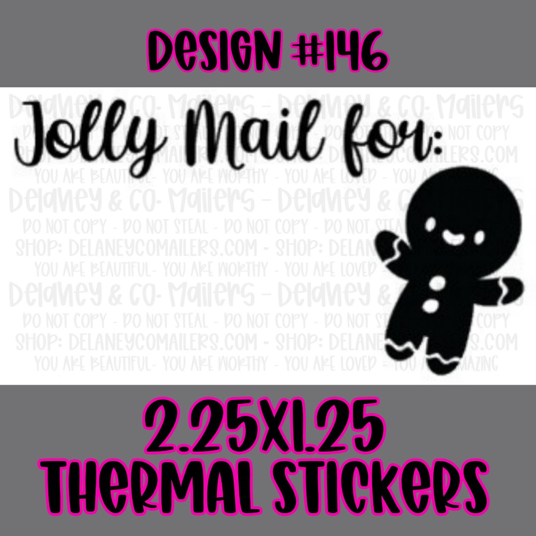 Holiday - 2.25x1.25 Thermal Pkg. Stickers