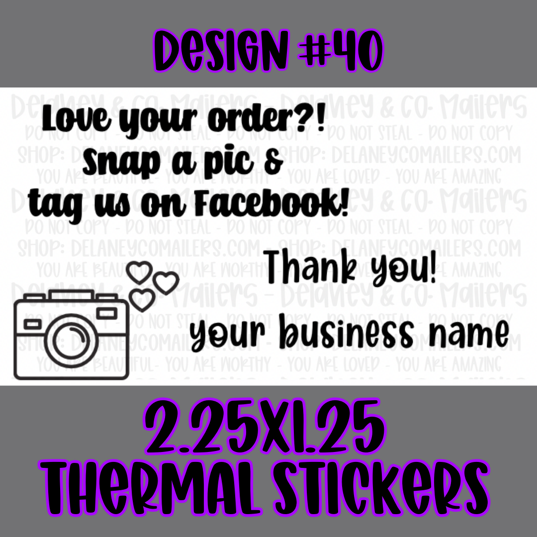 Semi Customizable - 2.25x1.25 Thermal Pkg. Stickers