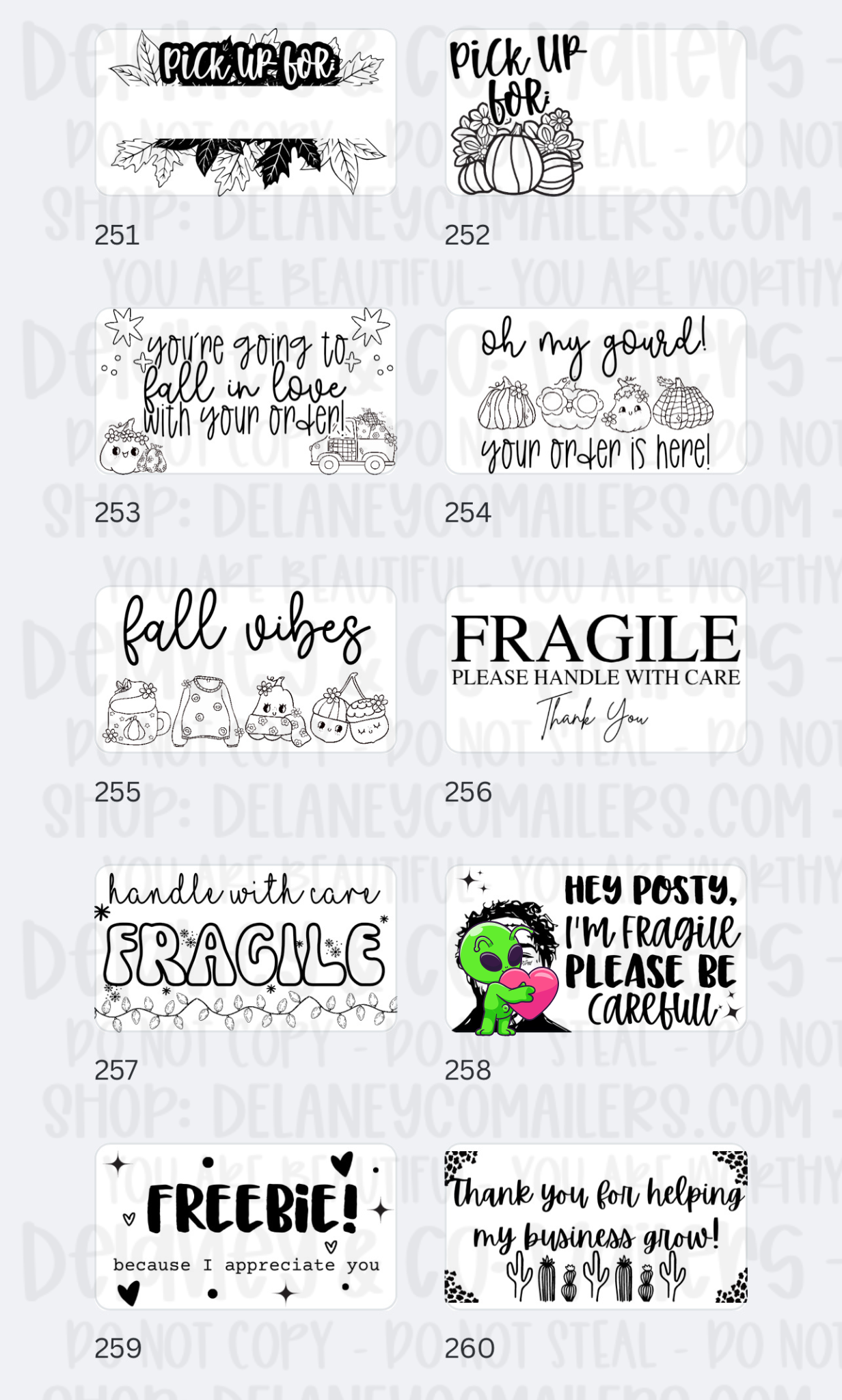Miscellaneous [2] - 2.25x1.25 Thermal Pkg. Stickers
