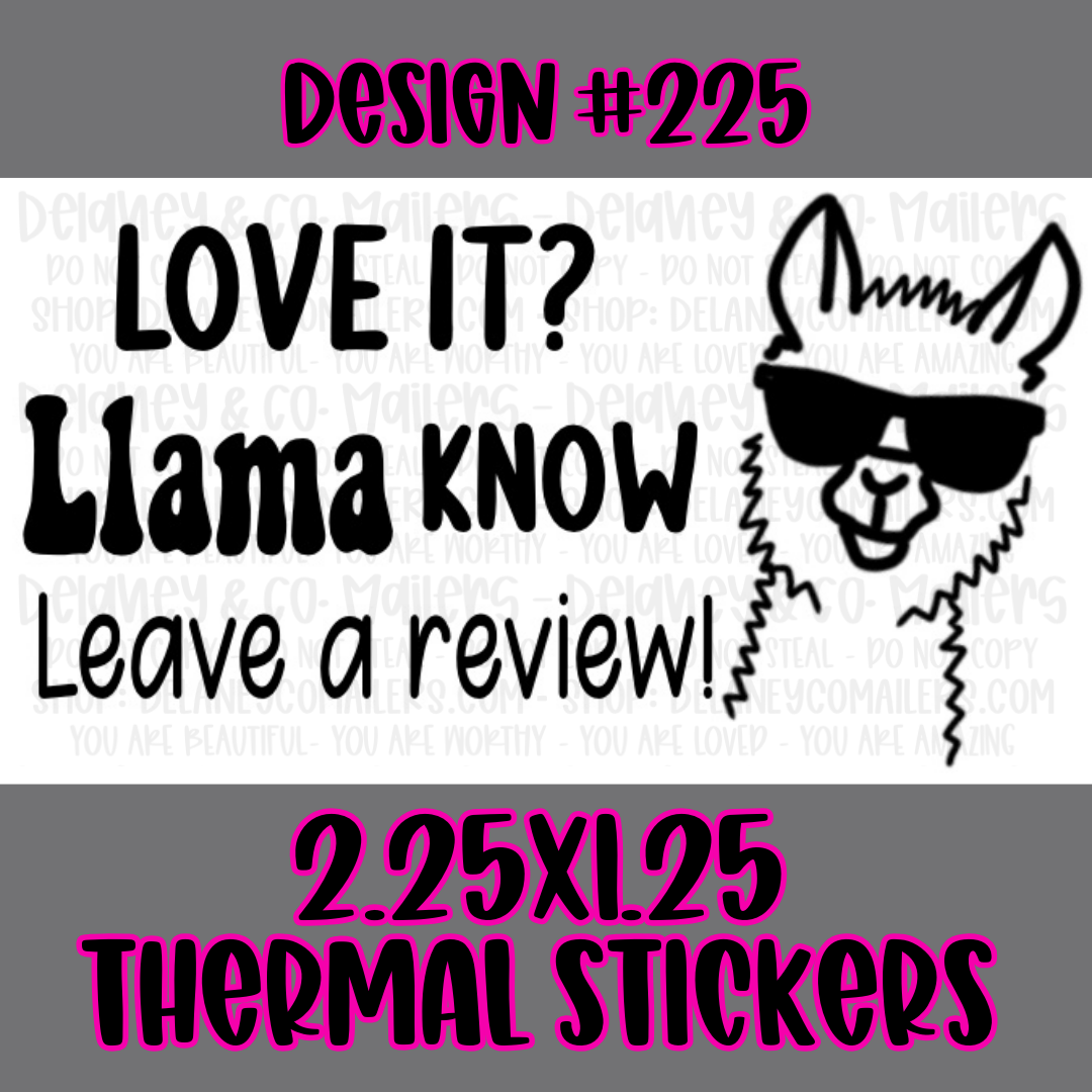 Leave A Review - 2.25x1.25 Thermal Pkg. Stickers