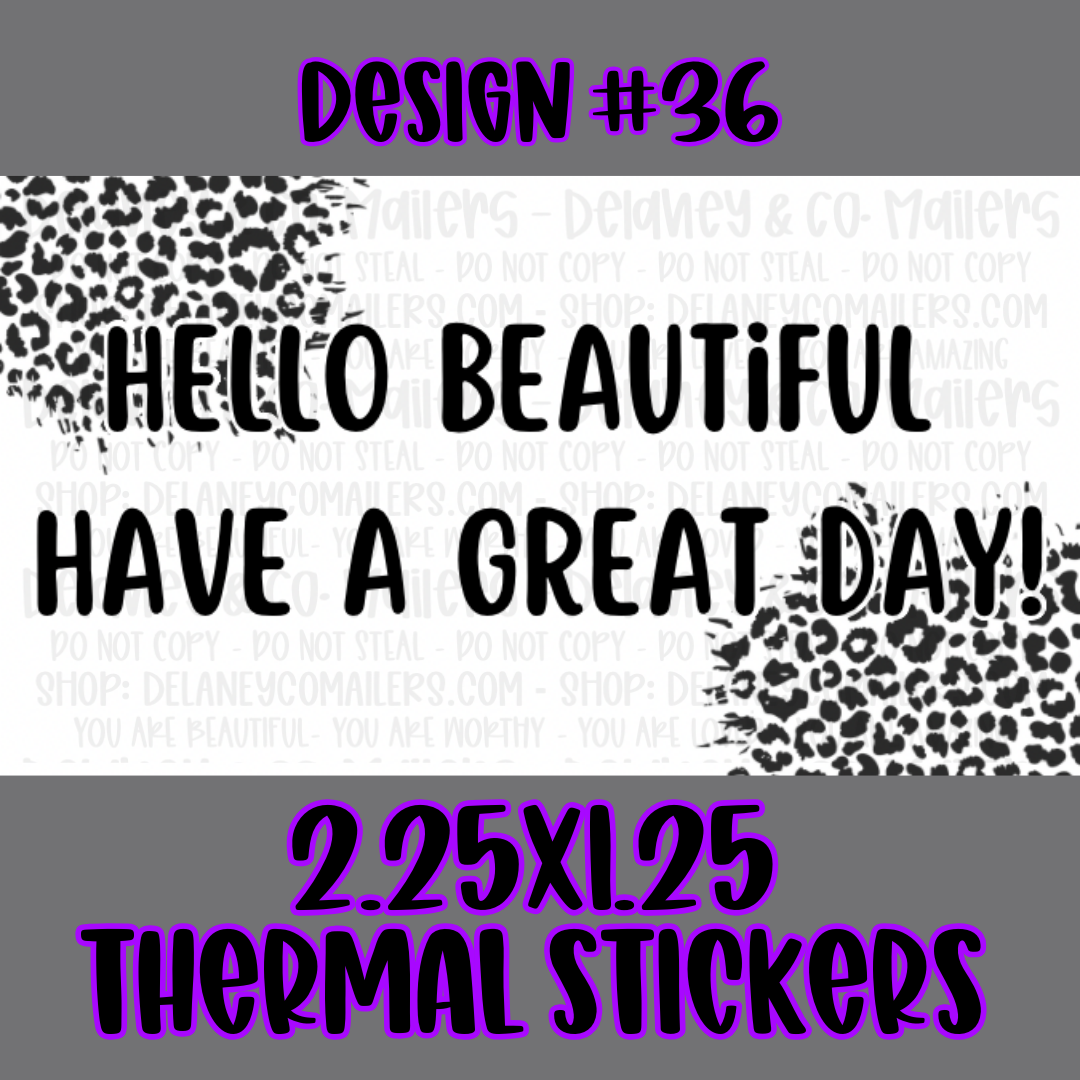 Positive Affirmations - 2.25x1.25 Thermal Pkg. Stickers