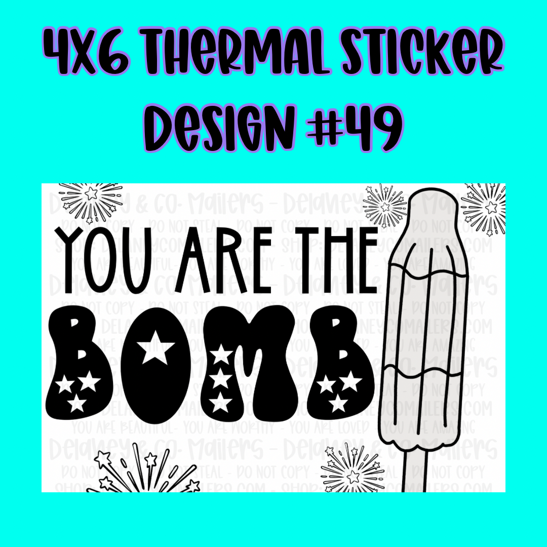 4x6 Thermal Pkg. Stickers.