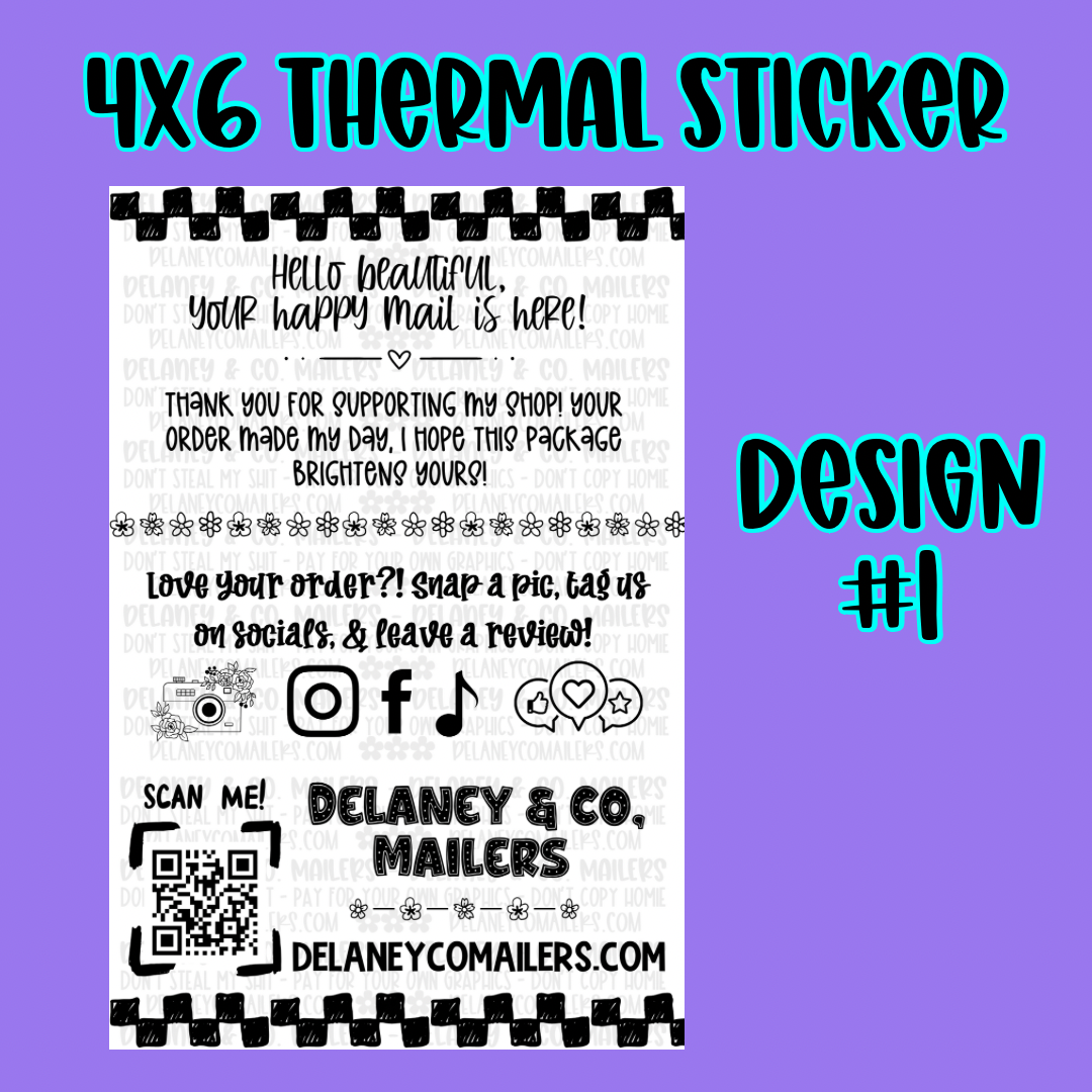 4x6 Thermal Pkg. Stickers [SemiCustom]