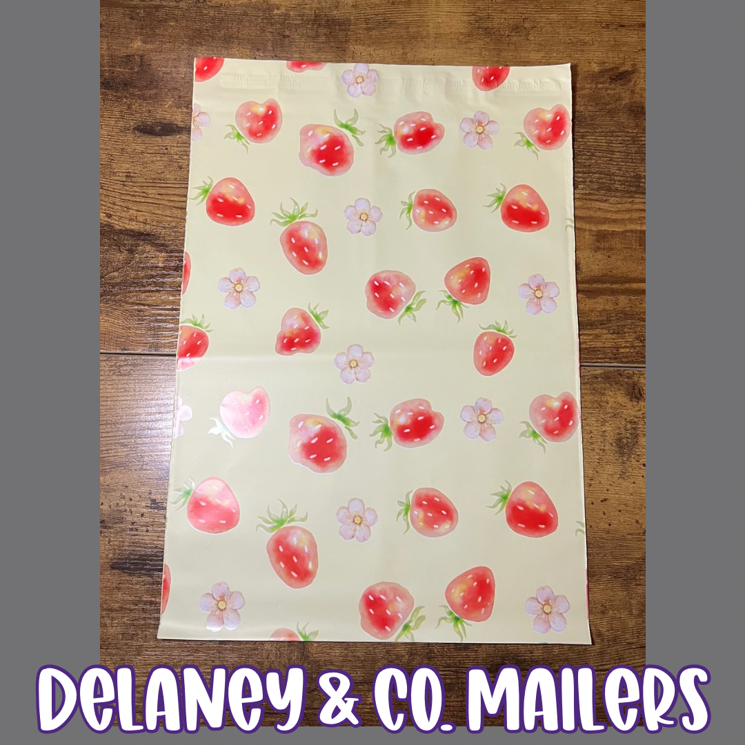 10x13 Yellow Strawberries Polymailer [10]