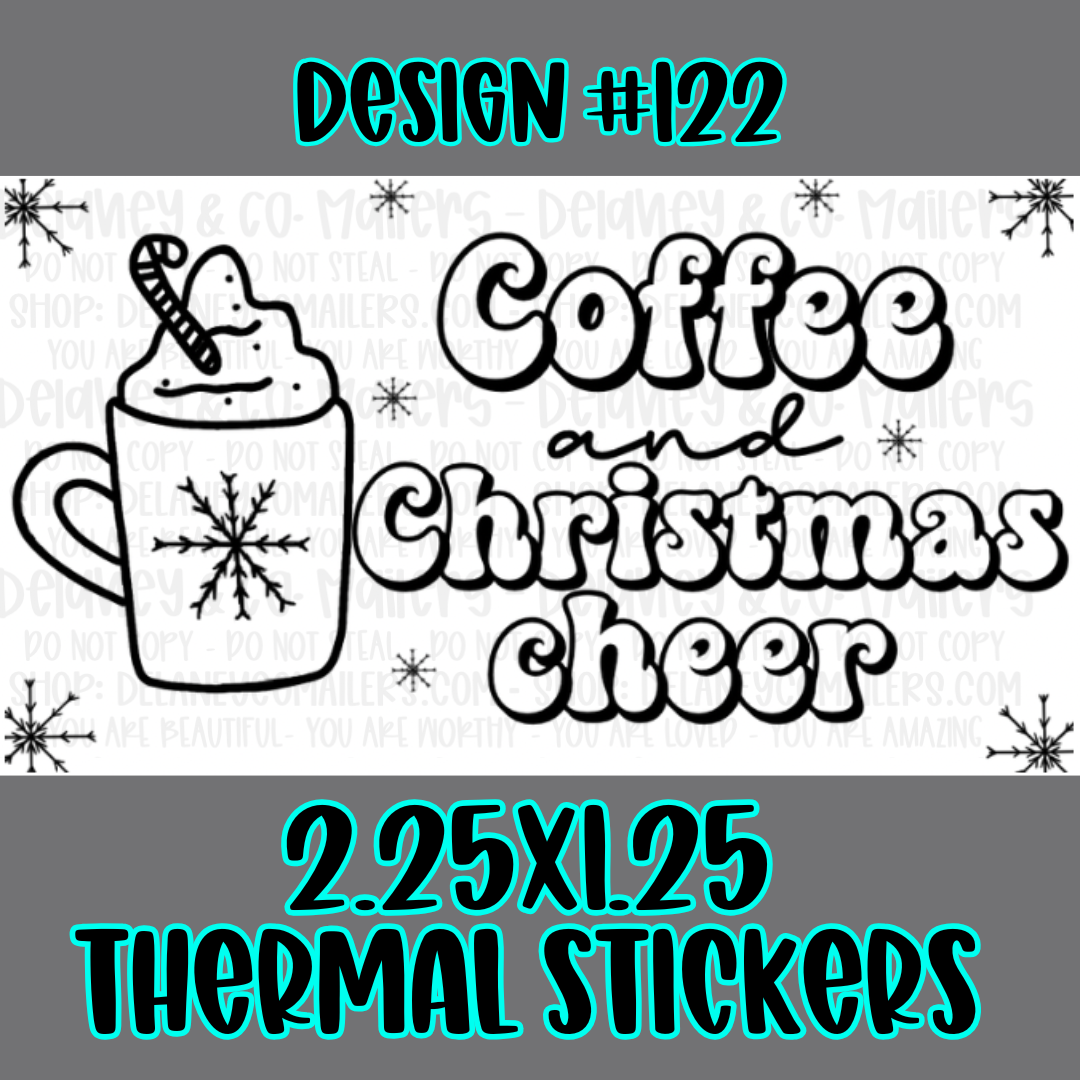 Holiday - 2.25x1.25 Thermal Pkg. Stickers