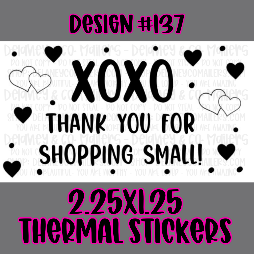 Holiday - 2.25x1.25 Thermal Pkg. Stickers