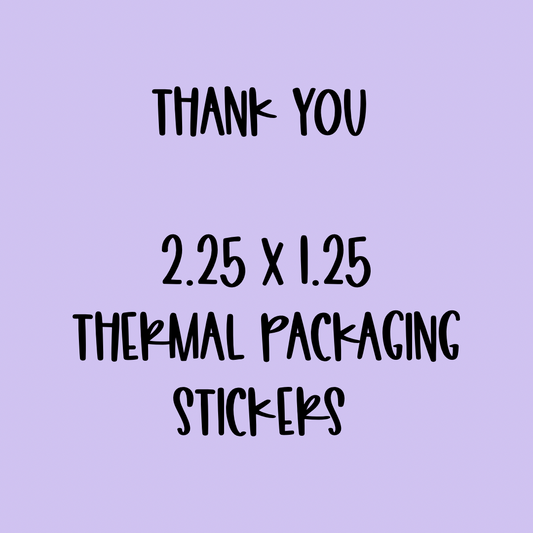 Thank You - 2.25x1.25 Thermal Pkg. Stickers