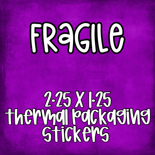 Fragile - 2.25x1.25 Thermal Pkg. Stickers