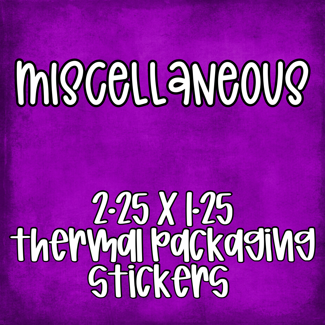 Miscellaneous - 2.25x1.25 Thermal Pkg. Stickers