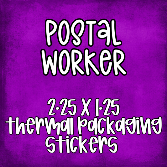 Postal Worker - 2.25x1.25 Thermal Pkg. Stickers