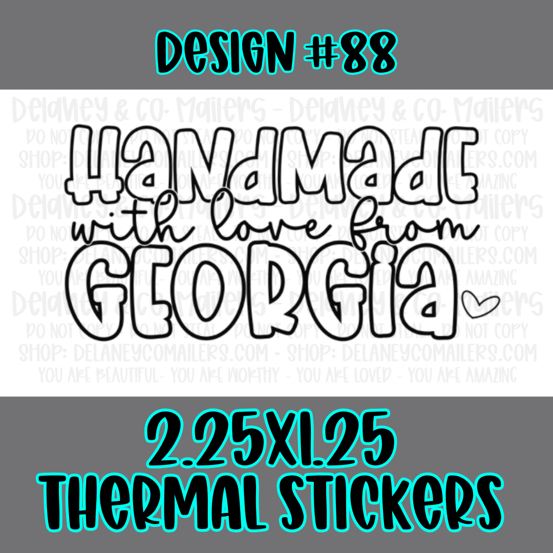 Semi Customizable - 2.25x1.25 Thermal Pkg. Stickers