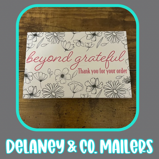 4x6 Thank You Cards - Beyond Grateful Thank You For Your Order [50]