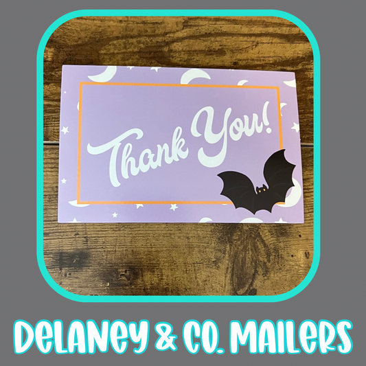 4x6 Thank You Cards - Pastel Bats [25]