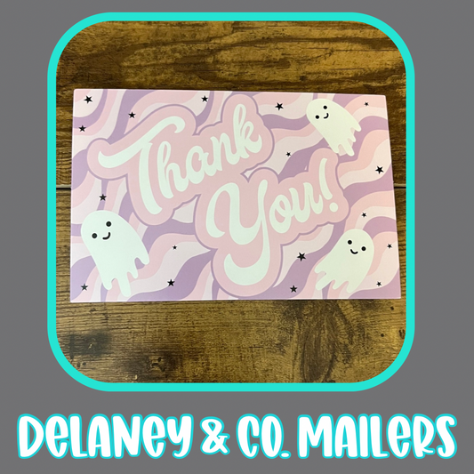 4x6 Thank You Cards - Pastel Ghosts [25]