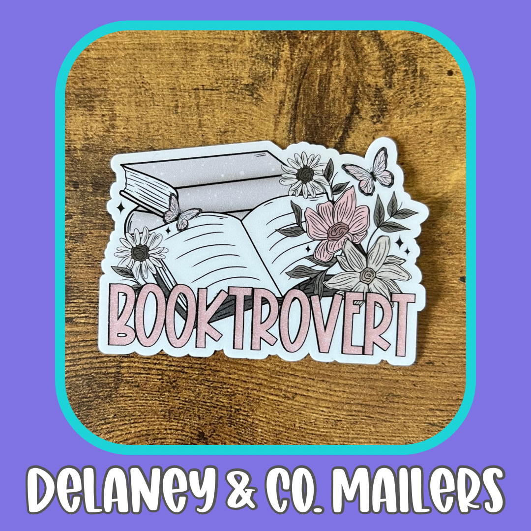 Booktrovert - Pink [Vinyl Sticker]