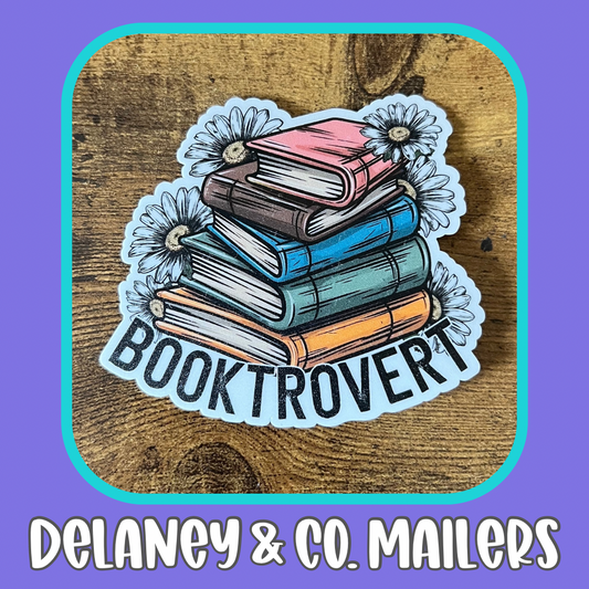 Booktrovert - Book Stack [Vinyl Sticker]