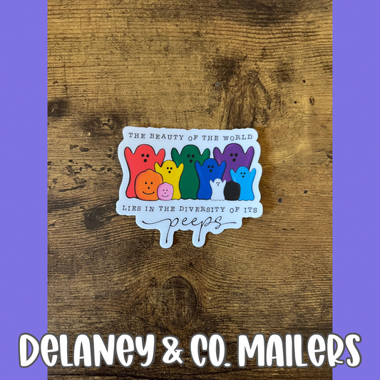 Rainbow - The Beauty Of The World Lies In The Diversity Of Its Peeps [Vinyl Sticker]