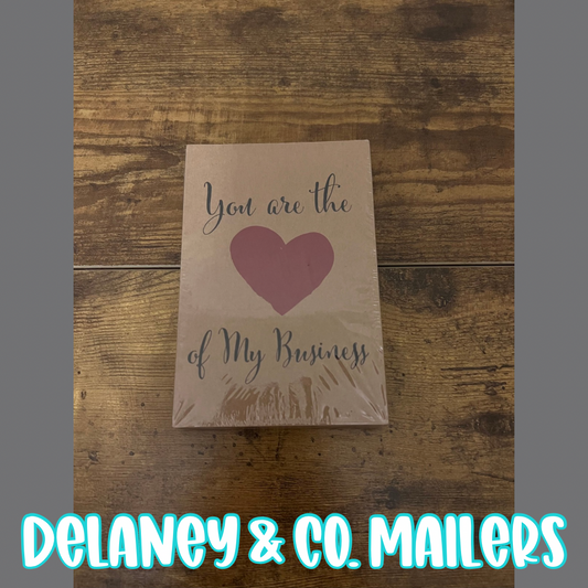 4x6 Thank You Cards - You Are The Heart Of My Business [50]