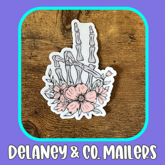 Peace Floral Skull [Vinyl Sticker]