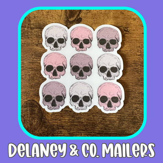 Pink Skulls [Vinyl Sticker]