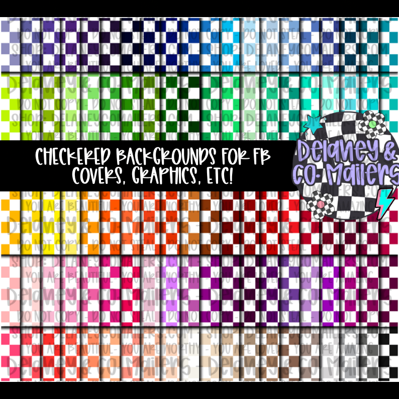 FB Cover - Checkered - [Digital Download]