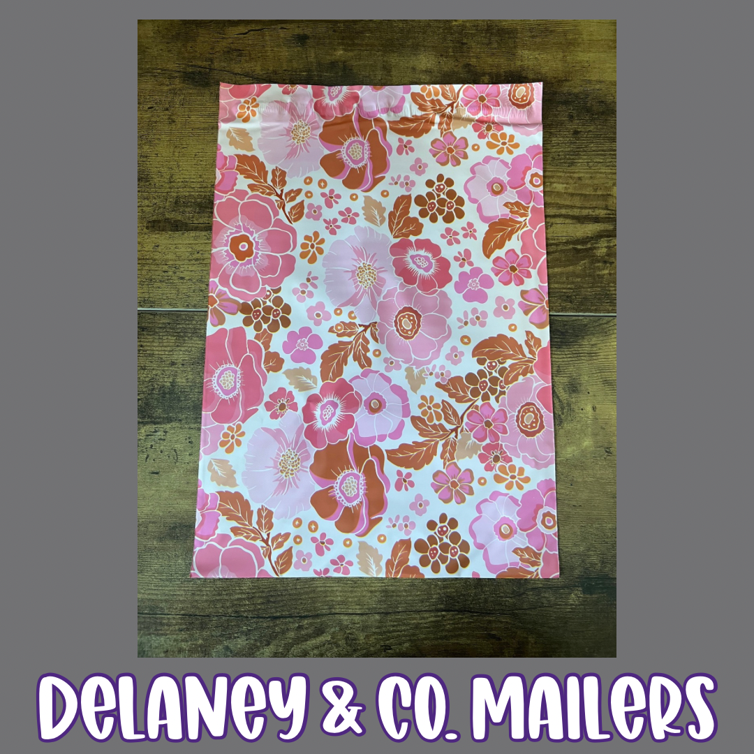 19x24 Vintage Floral Polymailer