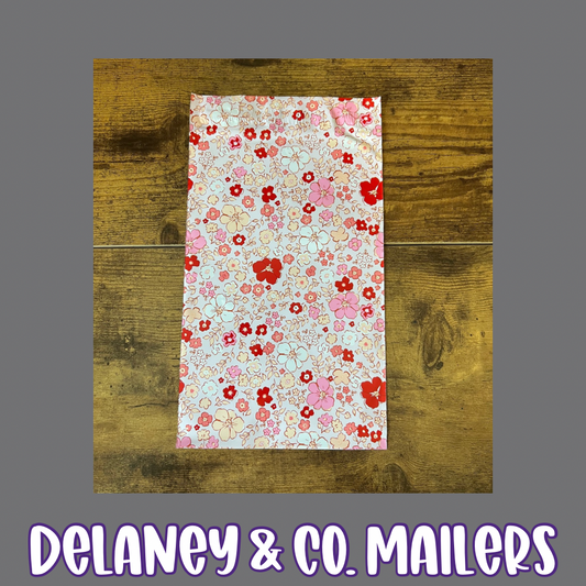 6x9 Pink & Red Floral Polymailer [10]