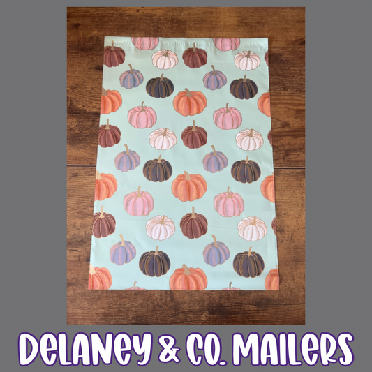 10x13 Green Pumpkins Polymailer [10]