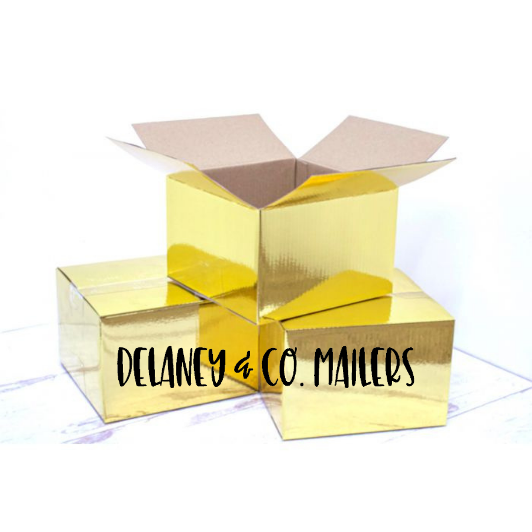 6x6x4 Gold Shipping Box