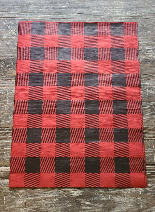 Tissue Paper - Red Buffalo Plaid [12]