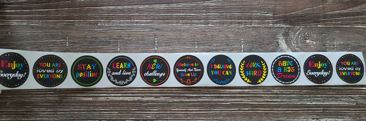 Positive Sayings Mixed Stickers [50]