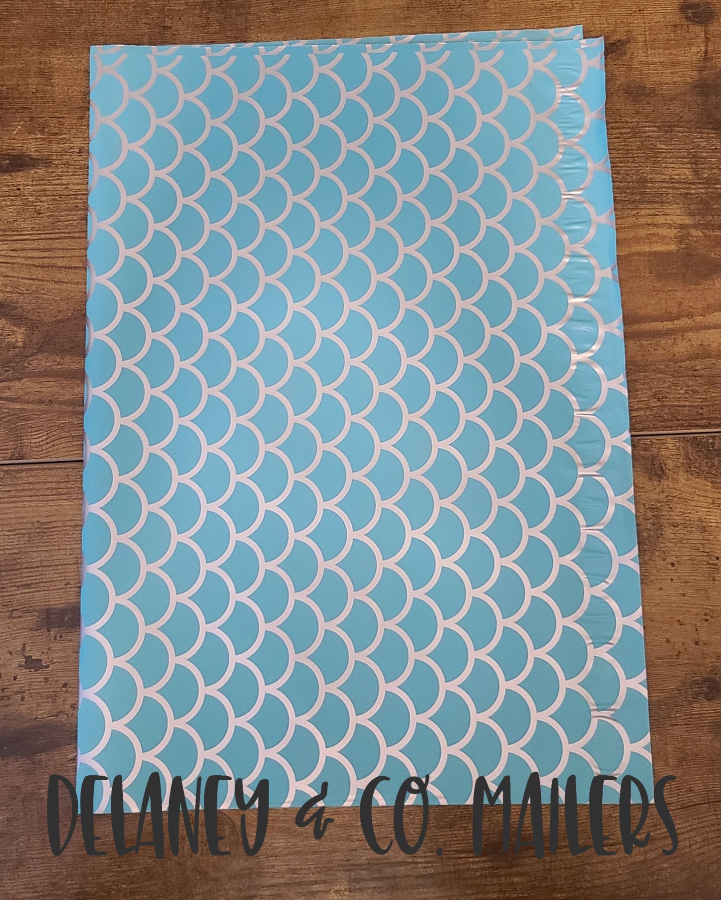 14.5x19 Blue Mermaid Scales Polymailer